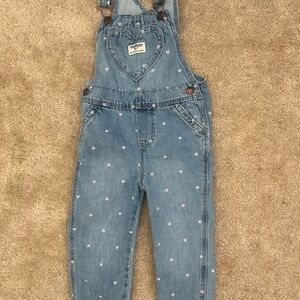 OshKosh B'gosh Light Blue Heart Overalls